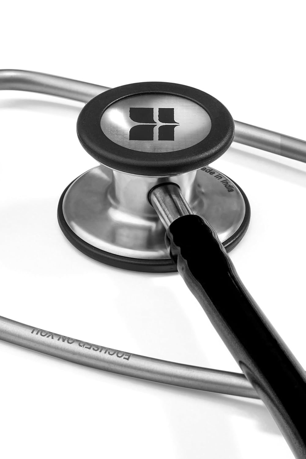 Knya 6sense Stethoscope | Dual-Lumen Tubing | Dual-Sided Chest Piece for Adult & Pediatric Use | Lightweight Stainless Steel Build | Soft-Seal Ear Tips | Made in India | Comes in a Premium Gift Box | Black - Image 2